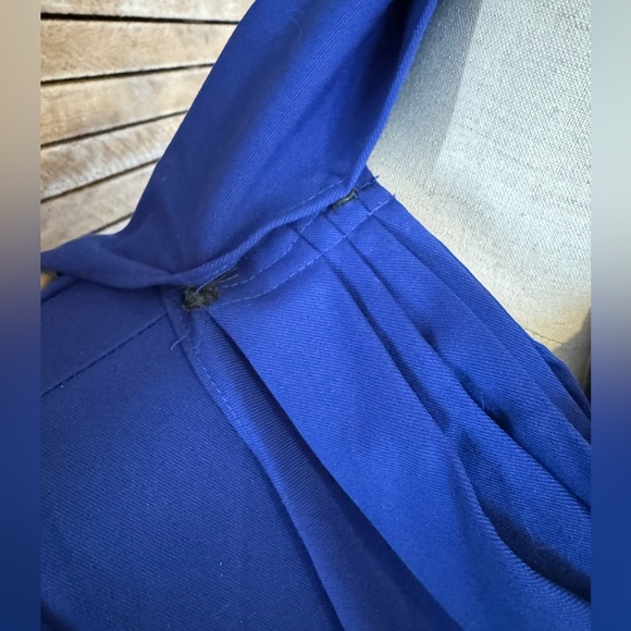 Custom Pinup Dress w Matching Cape in Royal Blue - Picture 3 of 10